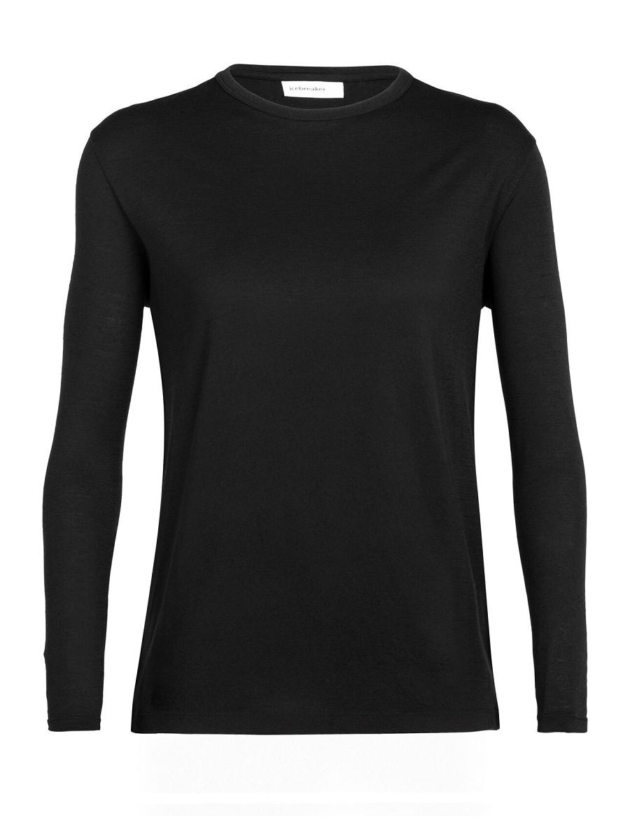 Icebreaker Merino Granary T-Shirt Naisten Long Sleeve Mustat | FI 1639GSOL